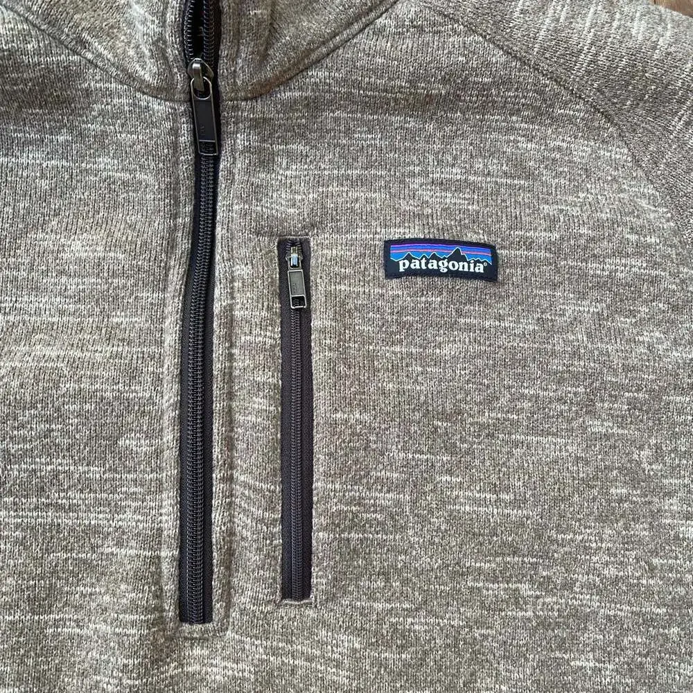 Patagonia Men's Better Sweater 1/4-Zip Fleece Pullover XL Heather Brown